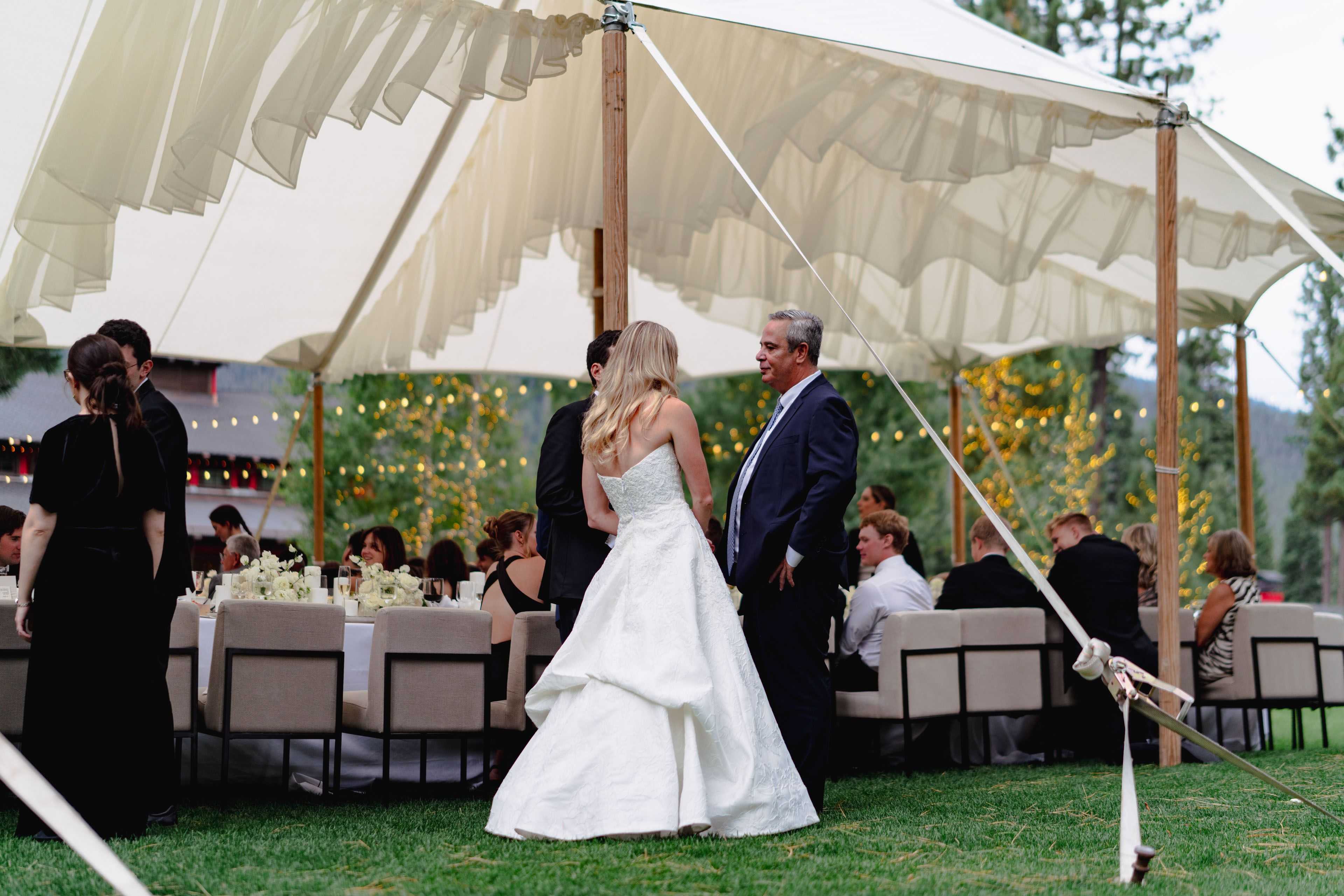 wedding tent drapery by Sierra lighting