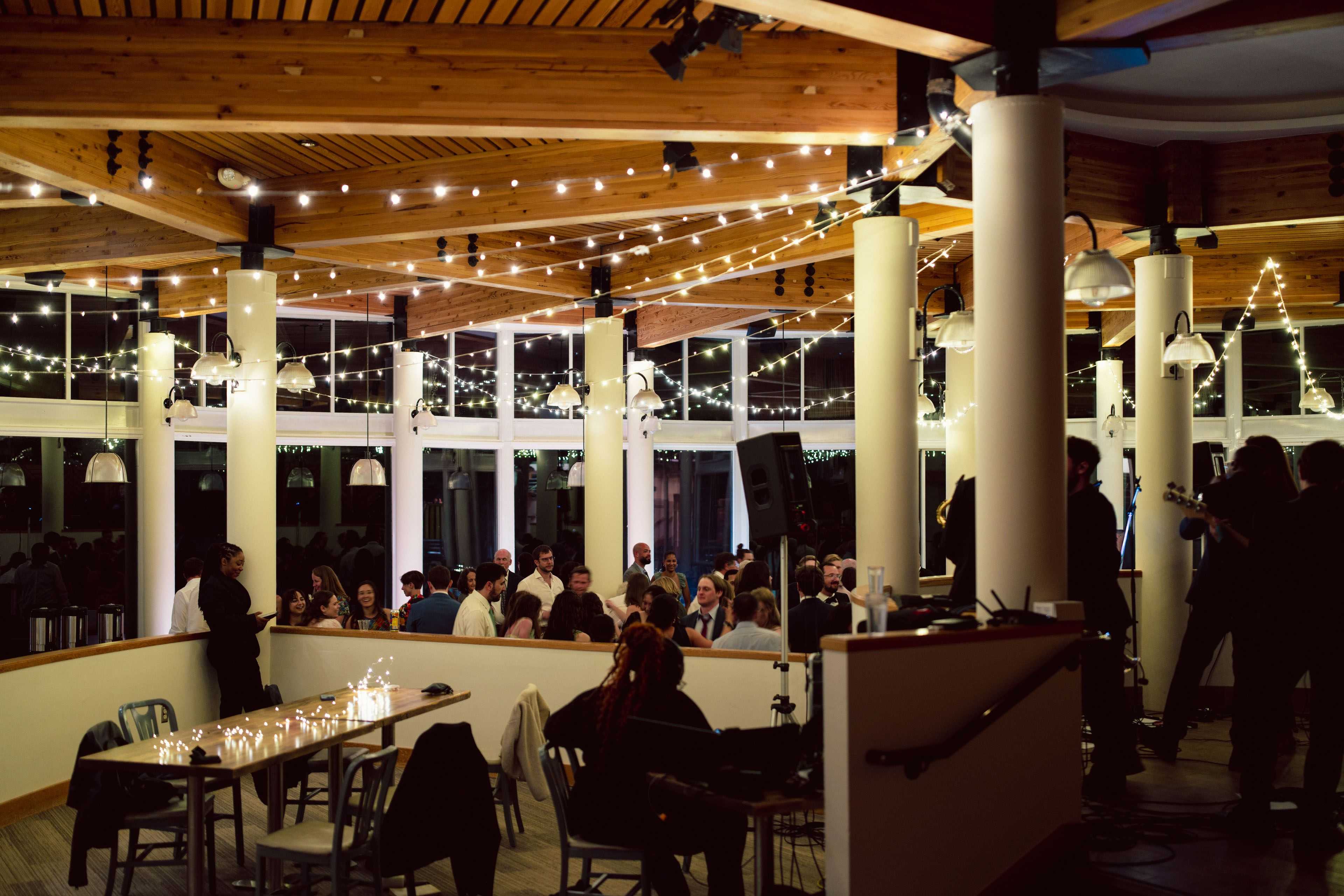 wedding lighting decor at Palisades Tahoe