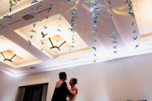 shimmer birds hanging above a mother daughter dance