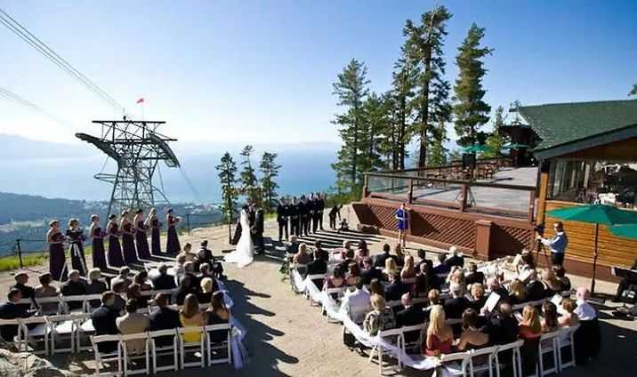 a wedding ceremony at heavenly resort in South Lake Tahoe