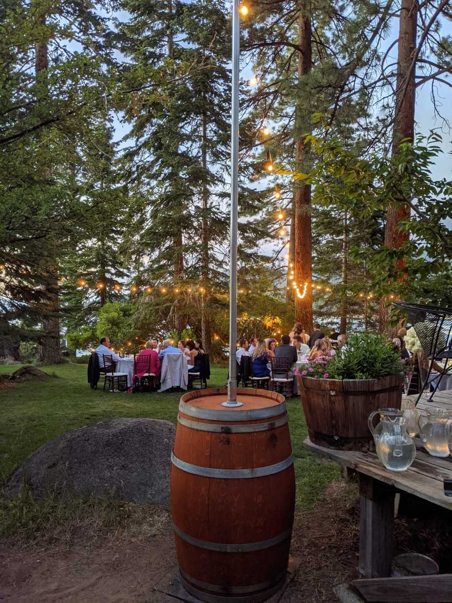 Wine Barrel Stands and Poles Sierra Lighting