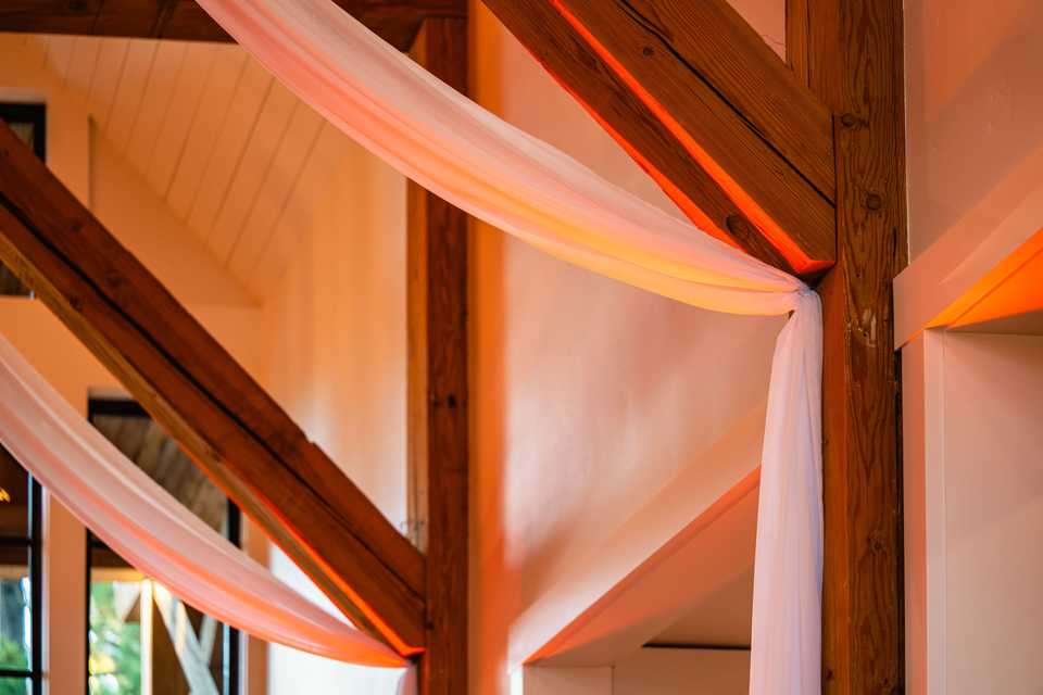 wedding drapery detail