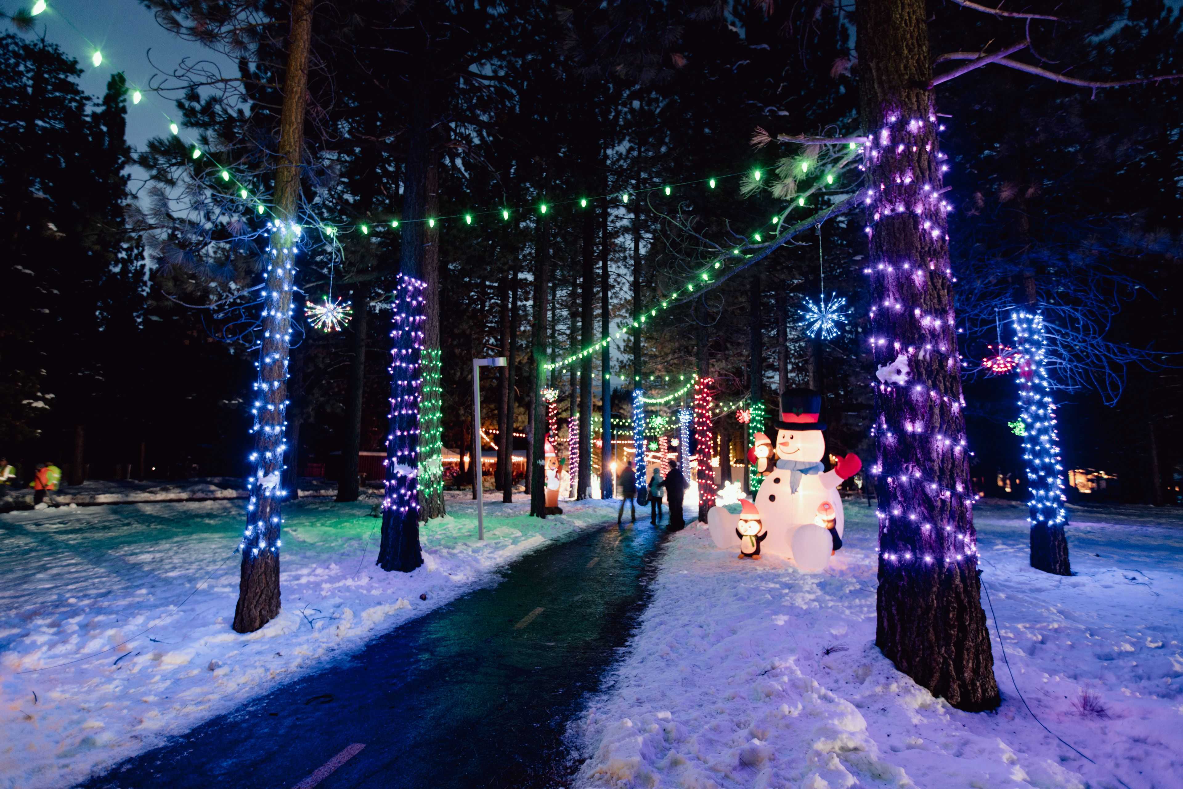 south Tahoes winter wonder walkway