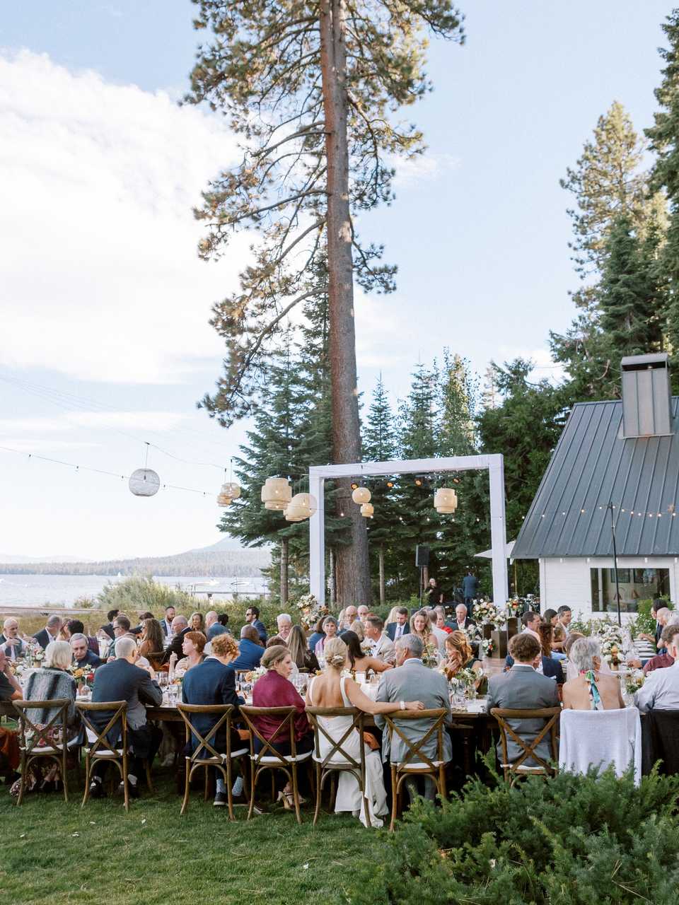 Sierra lighting wedding arch