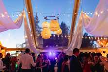 dance floor detail at a truckee wedding
