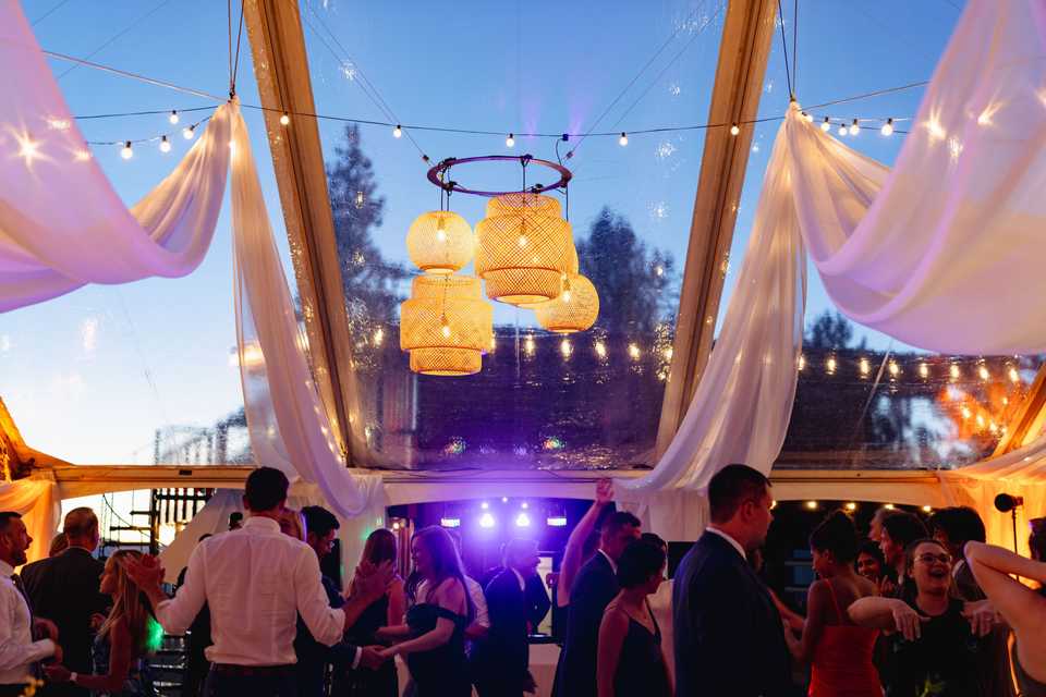dance floor detail at a truckee wedding